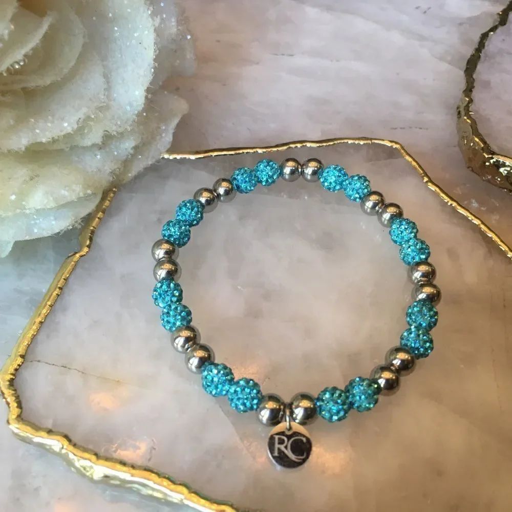 Bright Hot Baby Blue Rustic Cuff! - Picture 4 of 11